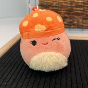 Squishmallows Alba the Mushroom Stuffed Plush 3" Clip